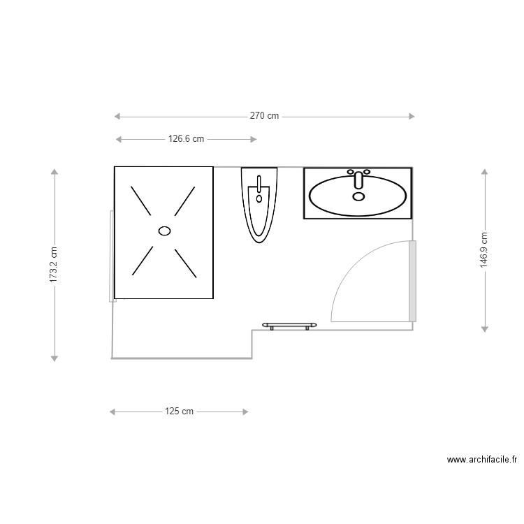 salle de bain. Plan de 0 pièce et 0 m2