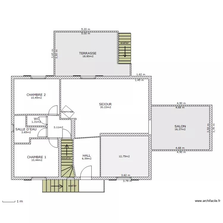 maison rez de chaussée n°2. Plan de maison rez de chaussée n°2. Plan de