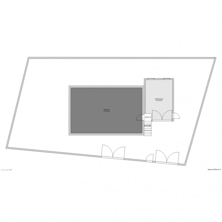 maison   garage   mur cloture 2. Plan de 0 pièce et 0 m2