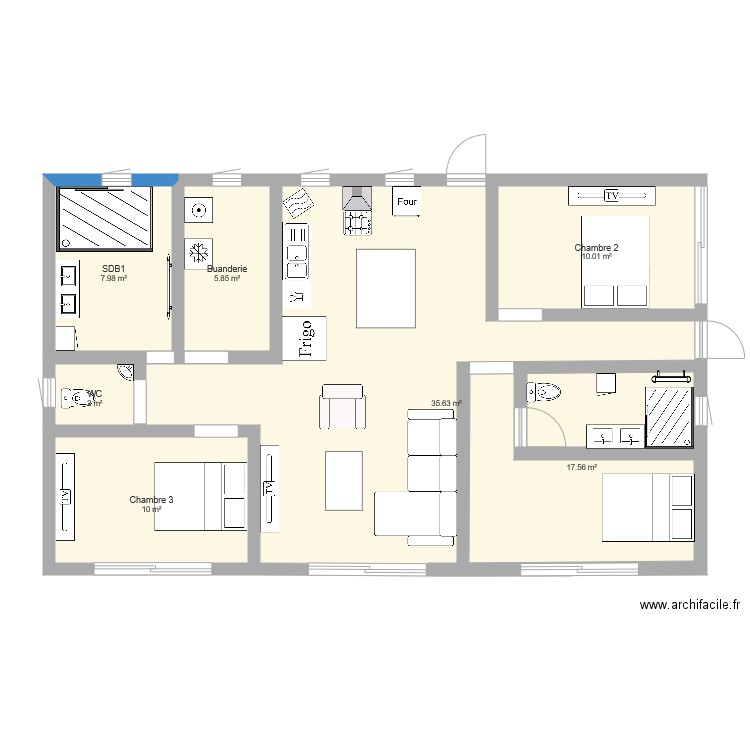 Plan maison 2 CC99. Plan de 0 pièce et 0 m2