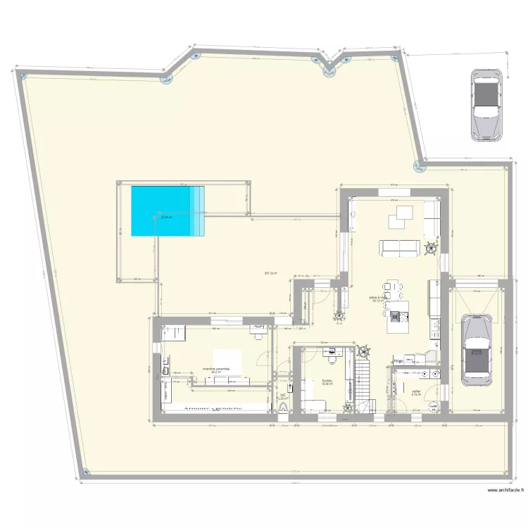 lot 3 am&eacute;nag&eacute; hors toiture. Plan de 