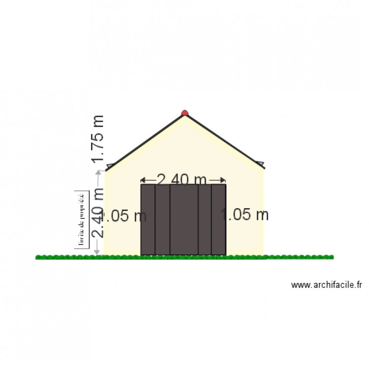 Façade ouest . Plan de 0 pièce et 0 m2