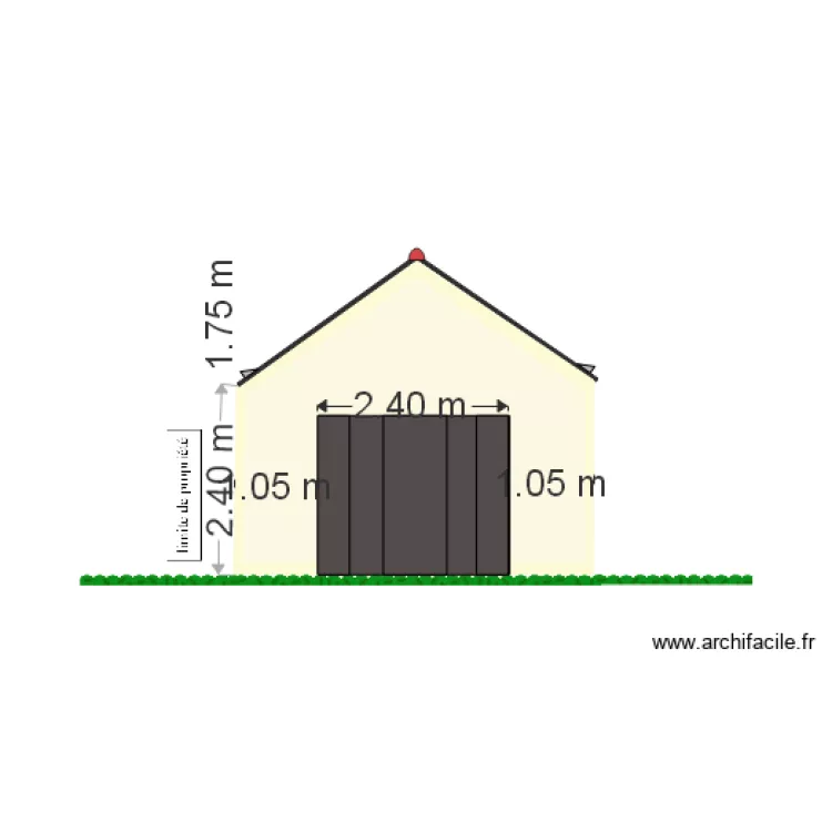 Façade ouest . Plan de Façade ouest . Plan de