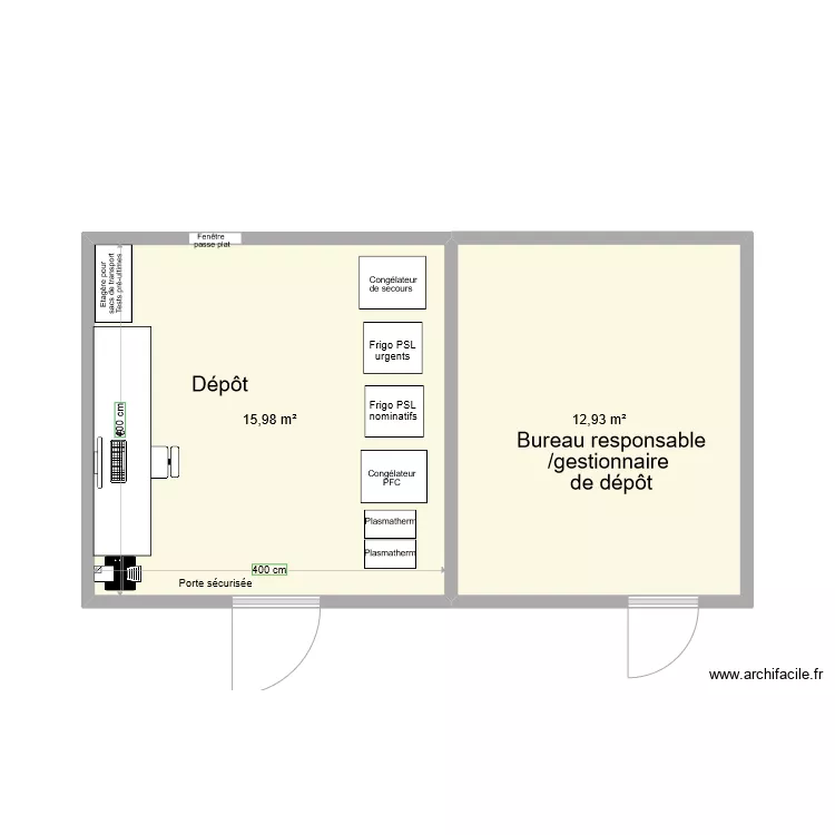d&eacute;p&ocirc;t. Plan de 