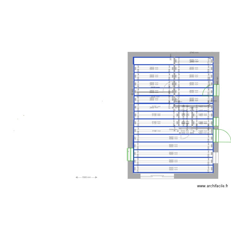 PLAN NDM EST RAILS GABARIT PLAFOND. Plan de 0 pièce et 0 m2