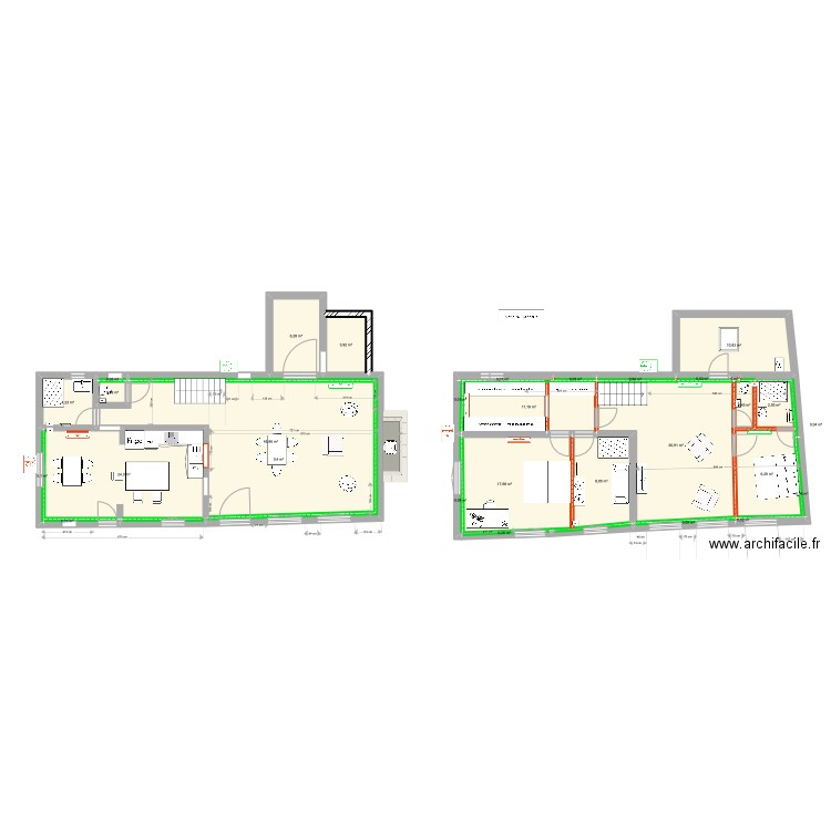 petite maison 10 mars 22. Plan de 30 pièces et 176 m2