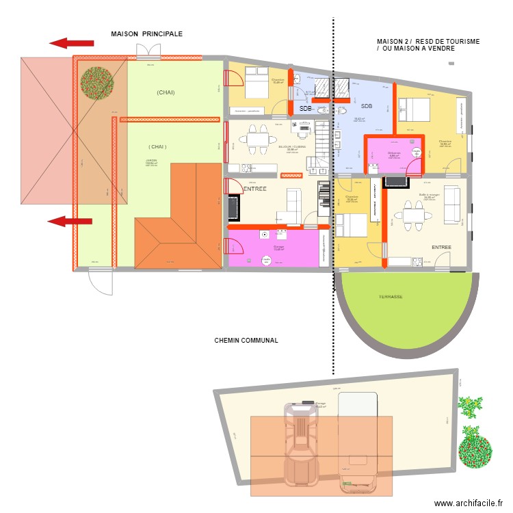 PLAN MAISON PUJOLS SUR CIRON. Plan de 0 pièce et 0 m2
