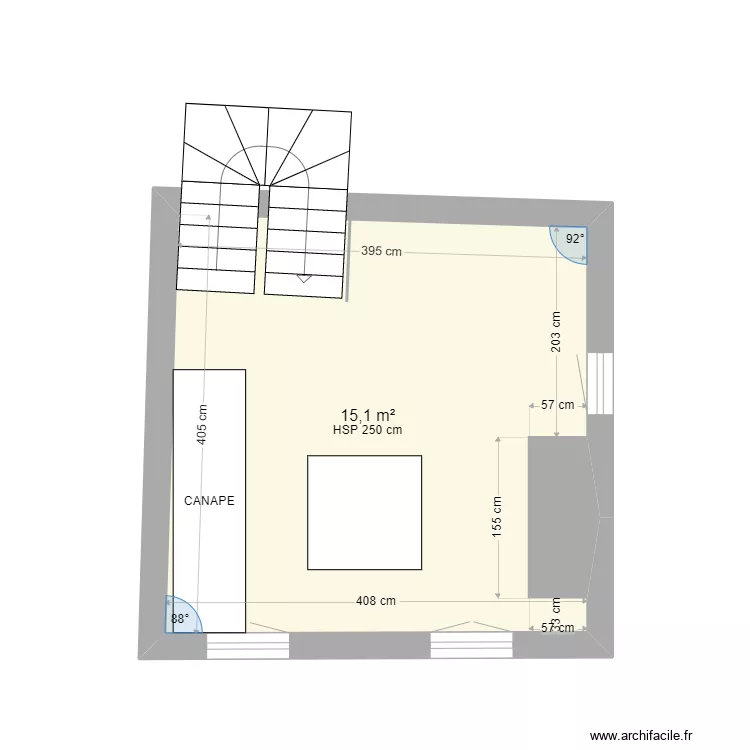 etage chambre. Plan de 