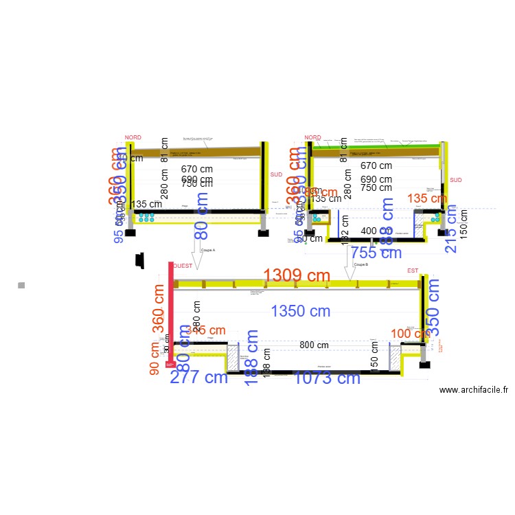 piscine coupe nord-sud béton acier v4. Plan de 0 pièce et 0 m2