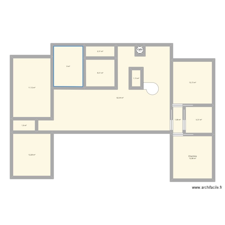maison2. Plan de 13 pièces et 137 m2