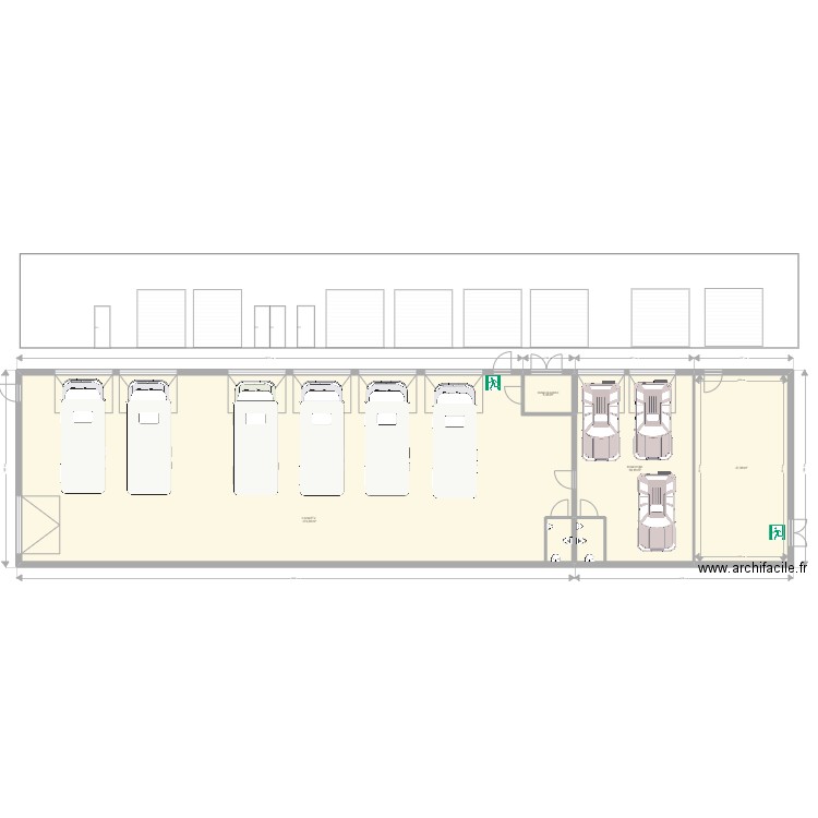 ATELIER-1. Plan de 4 pièces et 386 m2