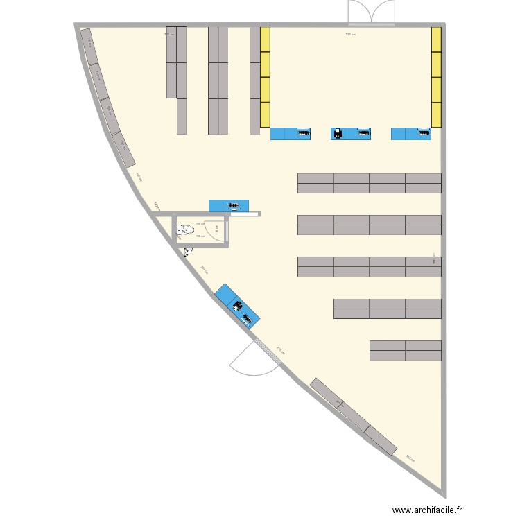 Merignac. Plan de 2 pièces et 171 m2