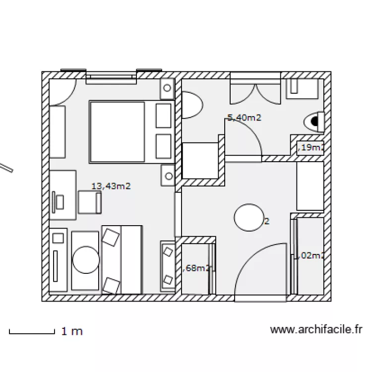 CHAMBRE TERRIEN1. Plan de 