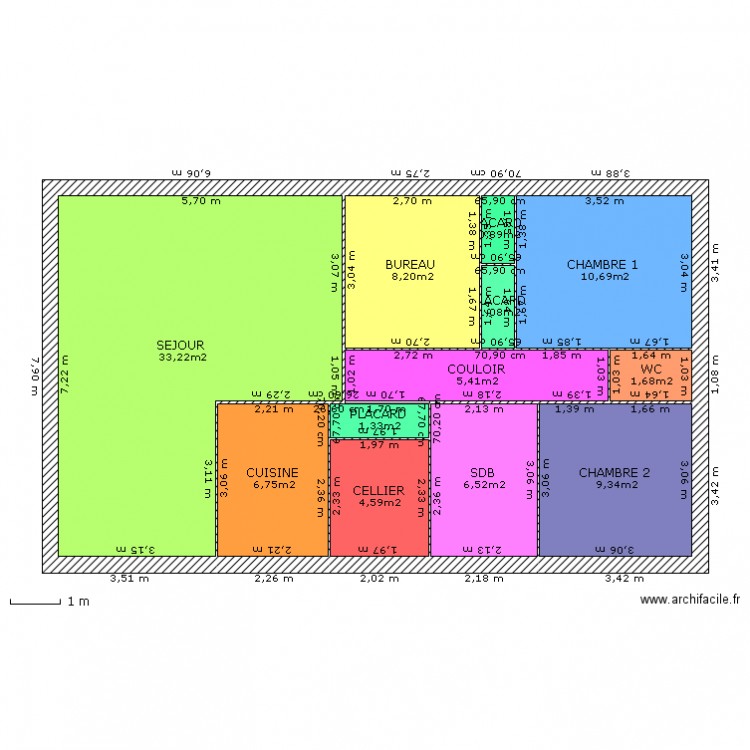 MAISON 3chbre p'ti Cellier. Plan de 0 pièce et 0 m2