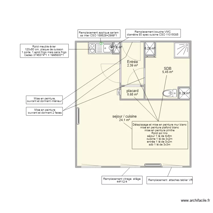 VACABT CASSIN / D22090198. Plan de 