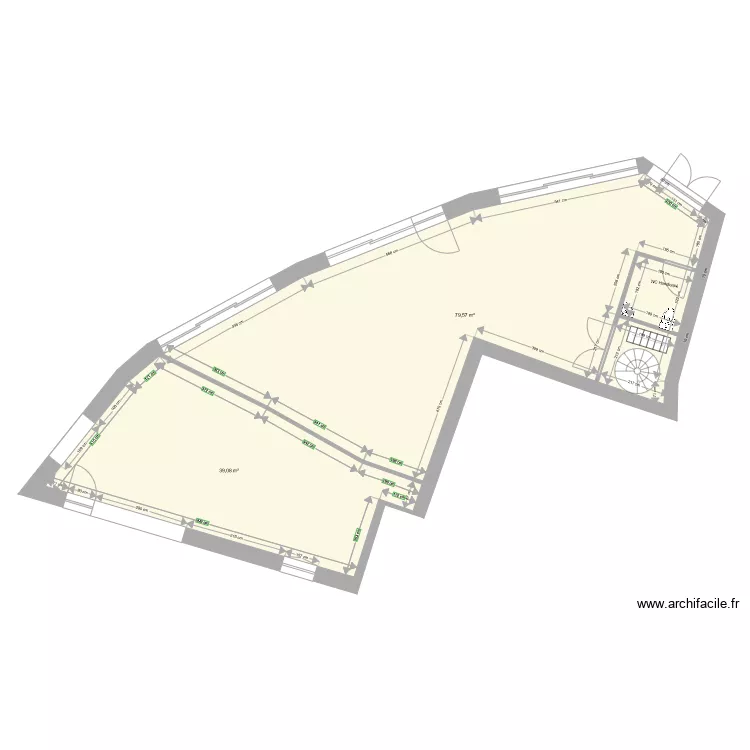 CH03160 RDC  AVEC CUISINE APRES TRAVAUX. Plan de 