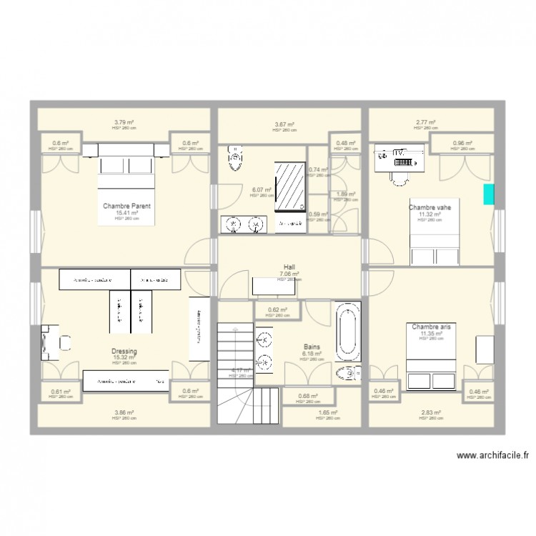 levant etage 2 fev 18 . Plan de 0 pièce et 0 m2