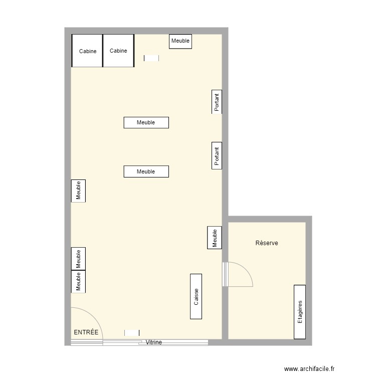 katy boutique avant. Plan de 0 pièce et 0 m2