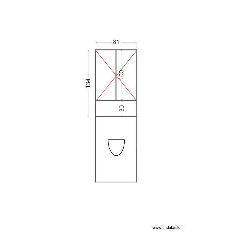 placard wc faraday. Plan de 0 pièce et 0 m2