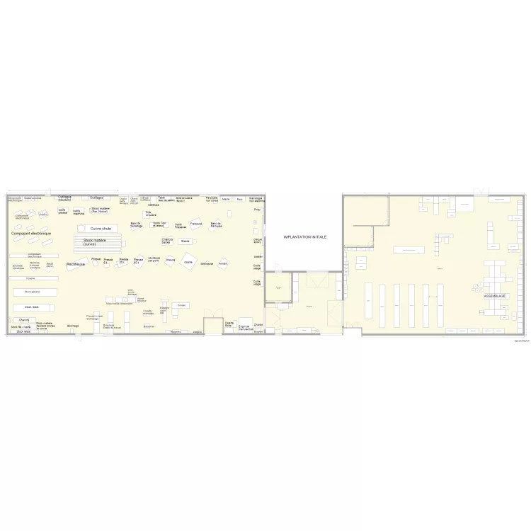 Implantation atelier A B C Initial 23. Plan de 