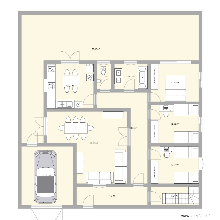 Maison. Plan de 0 pièce et 0 m2