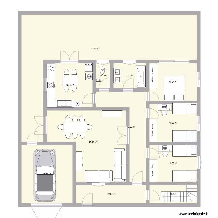Maison. Plan de 