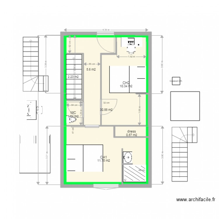 Maison etage futur v3 2. Plan de 0 pièce et 0 m2