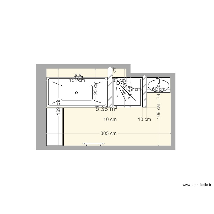 Salle de bain Thumeries. Plan de 0 pièce et 0 m2