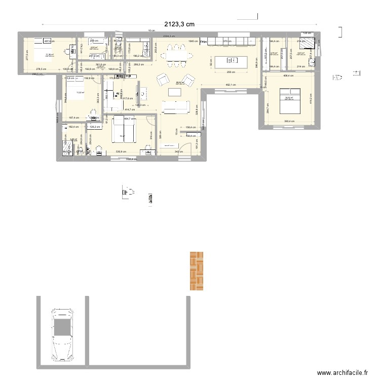 maison perso 2. Plan de 11 pièces et 148 m2