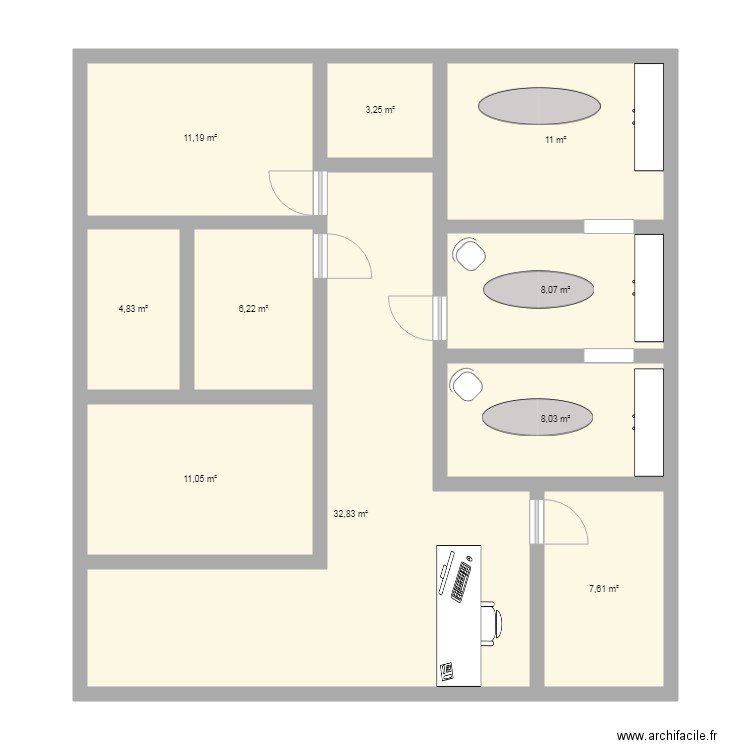 Idée 5. Plan de 0 pièce et 0 m2