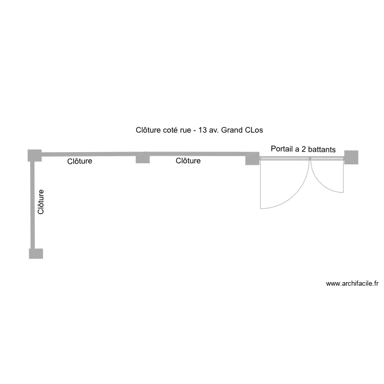 CLOTURE - LEROUX GRAND CLOS. Plan de 