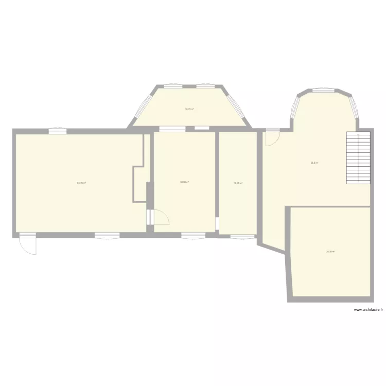1er &eacute;tage genainville. Plan de 