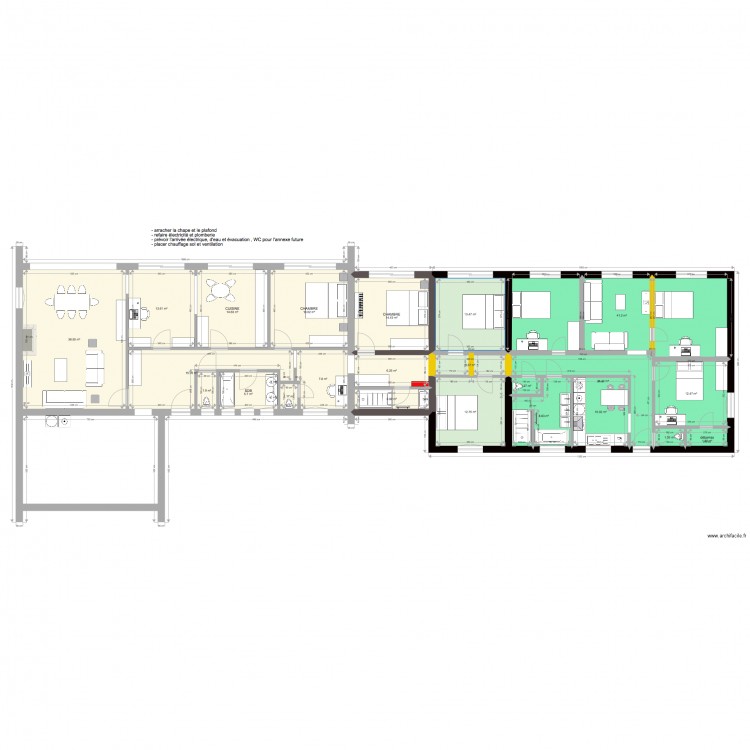 VEDRIN 4 et 3 étudiants. Plan de 0 pièce et 0 m2