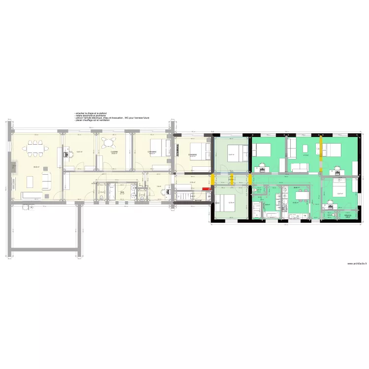 VEDRIN 4 et 3 &eacute;tudiants. Plan de 