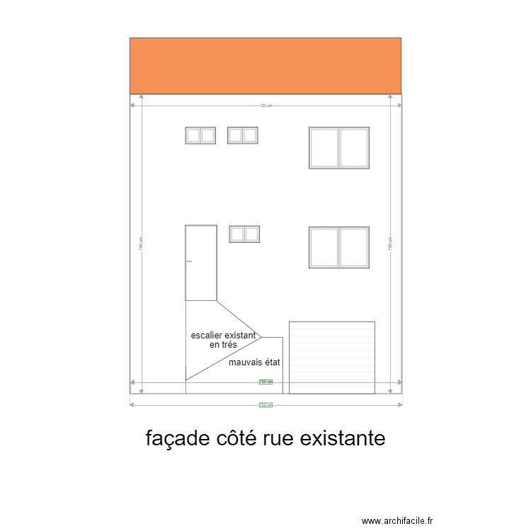 facade. Plan de 0 pièce et 0 m2