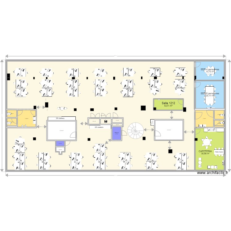 8 Vernier proposition 7.11.22. Plan de 20 pièces et 643 m2