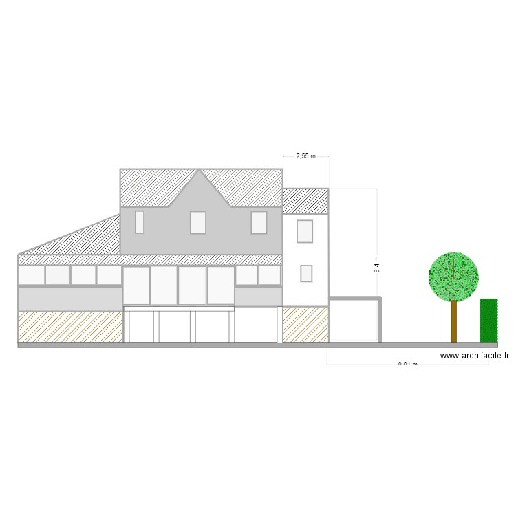 Facade vue seine apres P3. Plan de 14 pièces et 142 m2