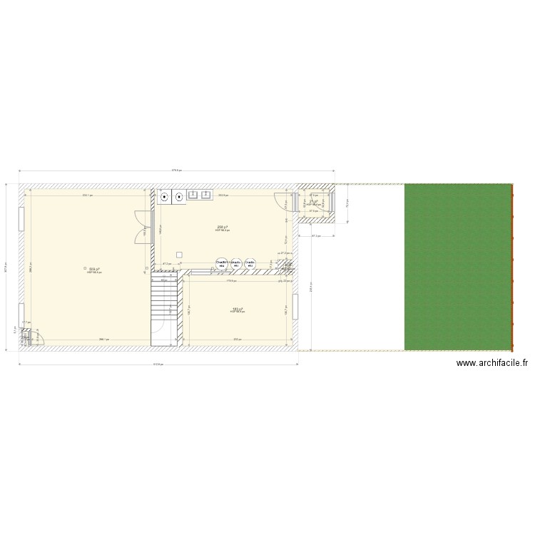 Sous sol jardin. Plan de 0 pièce et 0 m2