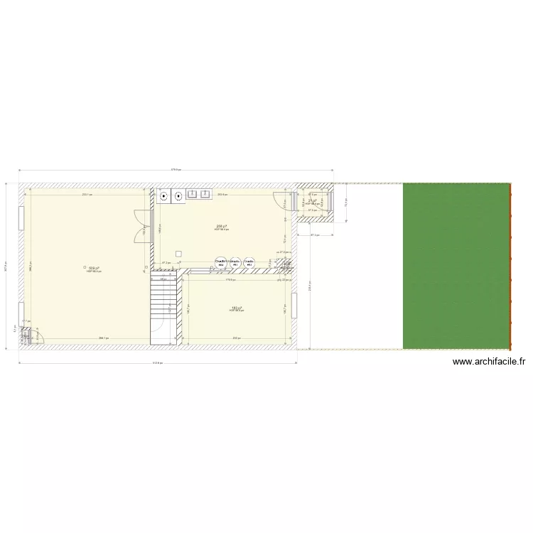 Sous sol jardin. Plan de 