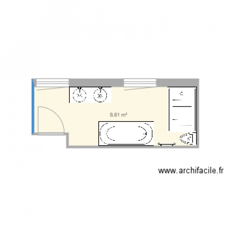 salle de bain. Plan de 0 pièce et 0 m2