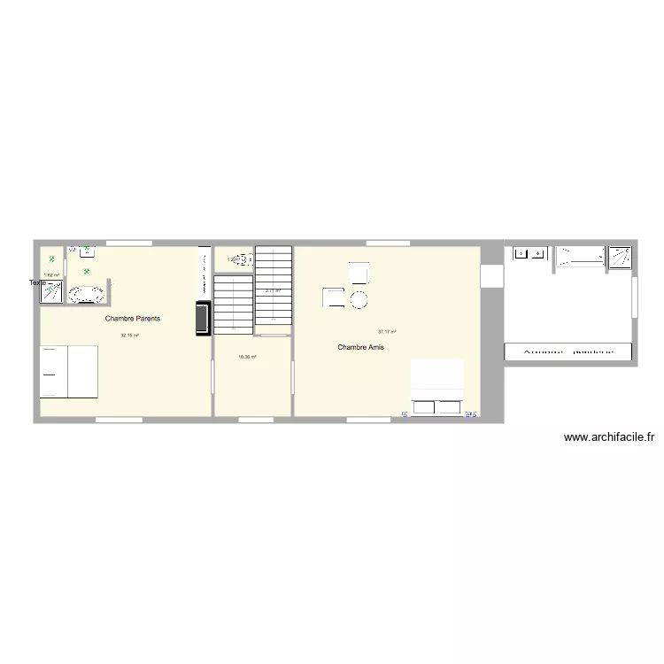 Doussac  Etage 2. Plan de 