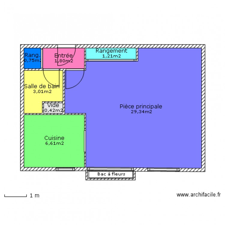 Appart m2. Plan de 0 pièce et 0 m2