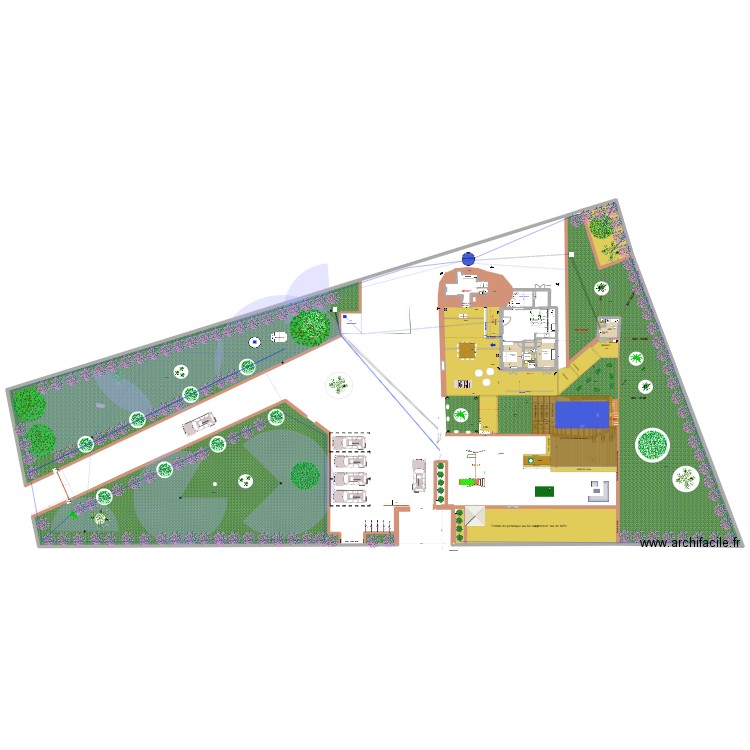 piano  ampiamento aménagement extérieur. Plan de 9 pièces et 208 m2