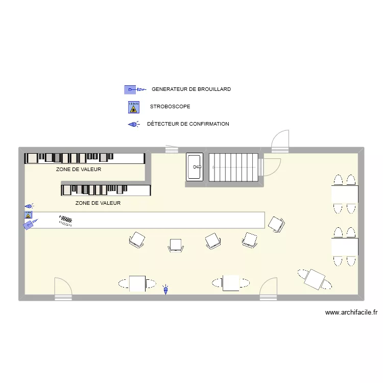 TABAC LE K'NOU GENERATEUR DE BROUILLARD . Plan de 