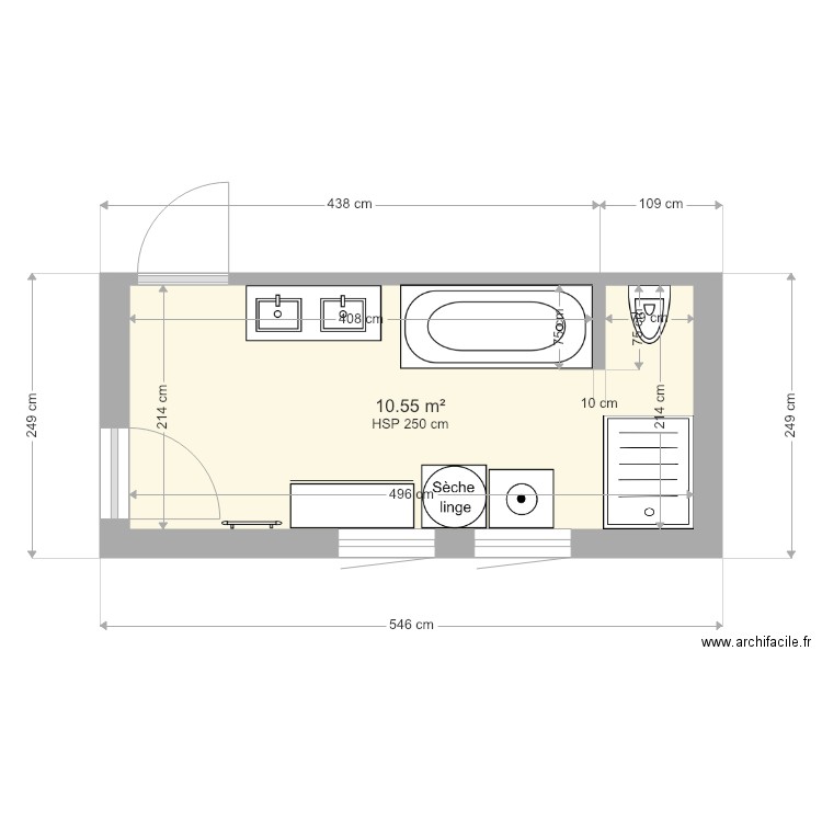 SDB version 1. Plan de 0 pièce et 0 m2