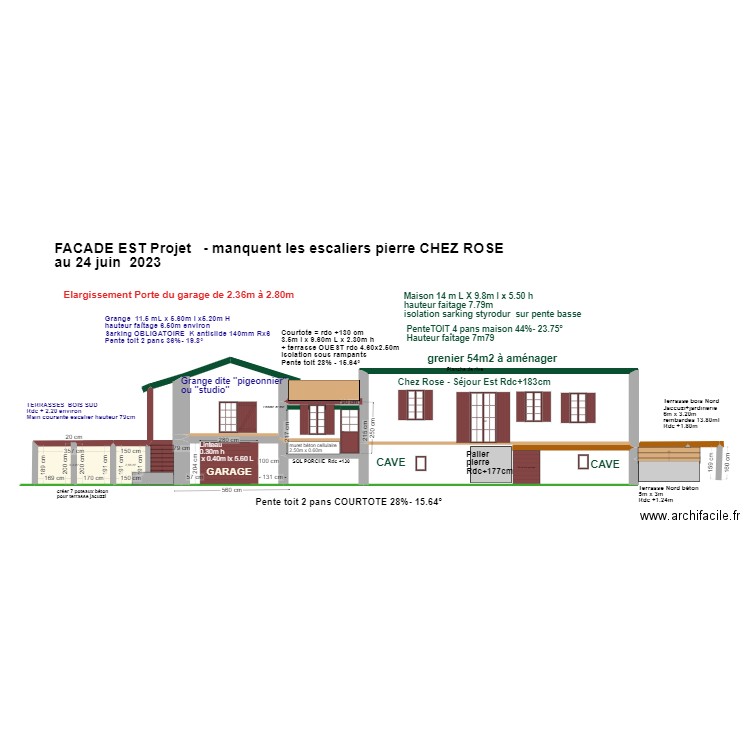 GARAGE Agrandissement porte de 40 cm EXPERT+ARTISANS. Plan de 2 pièces et 9 m2