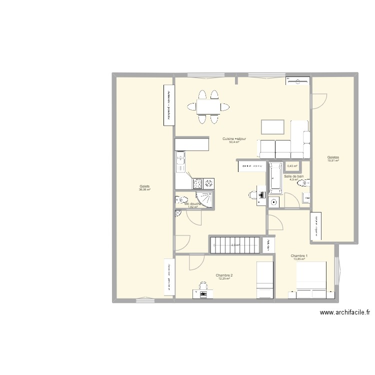 Bullet 17. Plan de 9 pièces et 143 m2