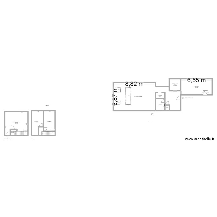 Croquis Maziani. Plan de 12 pièces et 149 m2