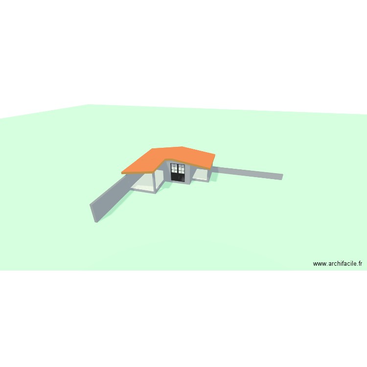 ABRIS VOITURE VUE 3D. Plan de 3 pièces et 24 m2