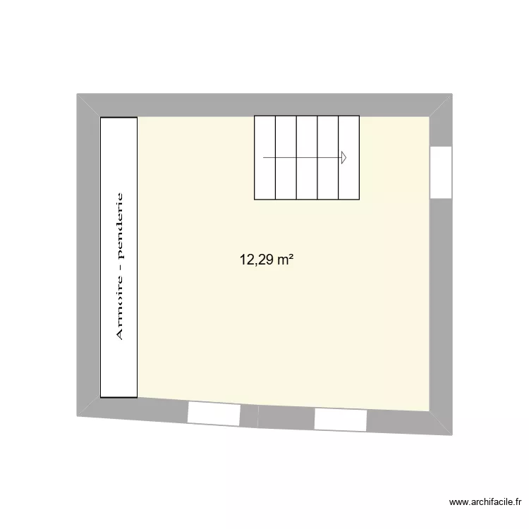 Fleury Maison 2 2i&egrave;me &eacute;tage existant. Plan de 